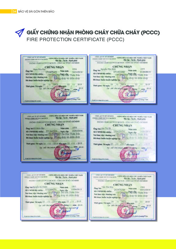 Chứng nhận phòng cháy chữa cháy - Dịch Vụ Bảo Vệ Sài Gòn Thiên Bảo - Công Ty Cổ Phần Dịch Vụ Bảo Vệ Sài Gòn Thiên Bảo